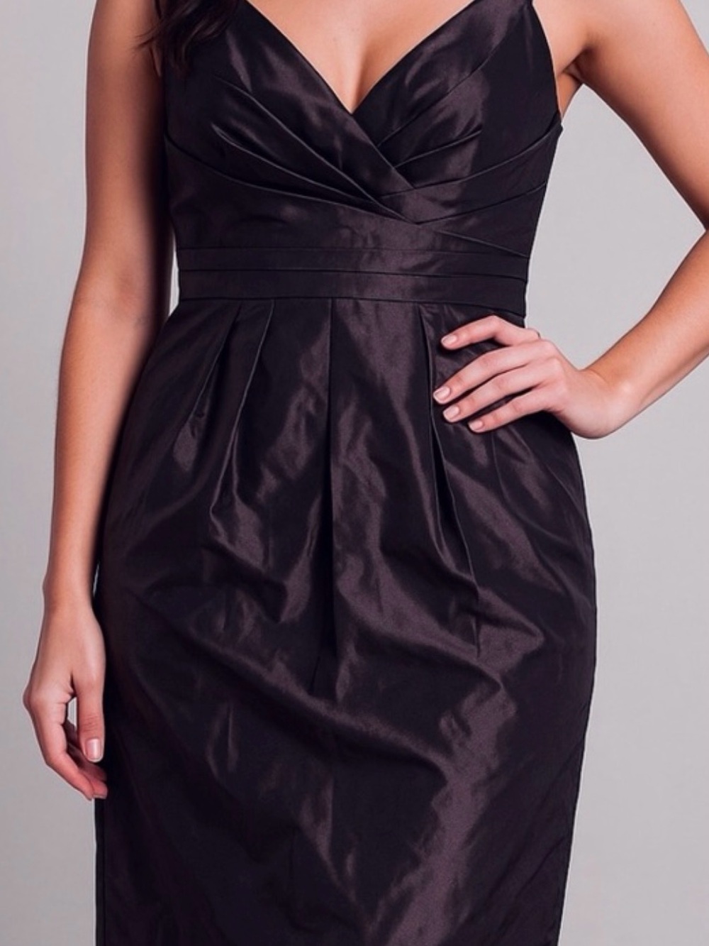 Satin Purple Sheath Dress